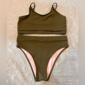 High waisted bikini set